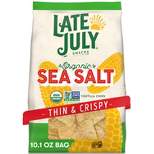 Late July Snacks Thin and Crispy Organic Tortilla Chips with Sea Salt - 10.1oz