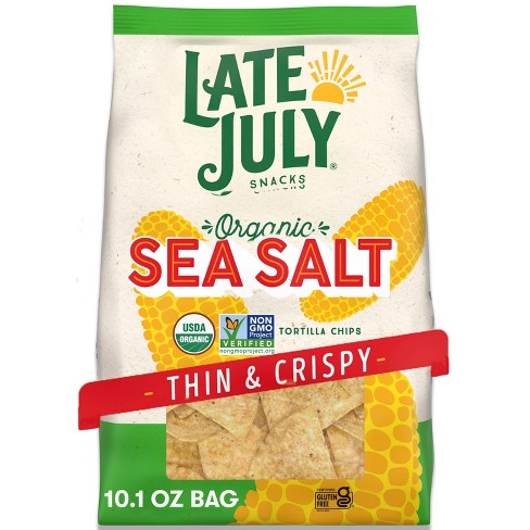 Late July Snacks Thin And Crispy Organic Tortilla Chips With Sea Salt -  10.1oz : Target