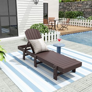 WestinTrends Dylan Adirondack Poly Reclining Chaise Lounge - 1 of 4