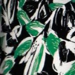black green leaf print