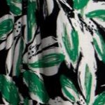 black green leaf print