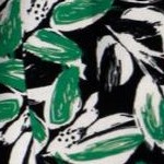 black green leaf print
