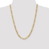 Black Bow Jewelry Men's 6.25mm 14k Yellow Gold Solid Flat Figaro Chain Necklace - 2 of 4