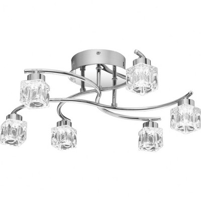 Quoizel Lighting Clear Hollow 1 - Light Flush Mount in  Polished Chrome