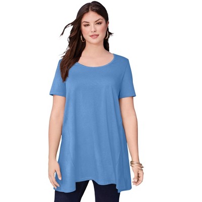 Roaman's Women's Plus Size Ultimate Scoopneck Swing Tunic