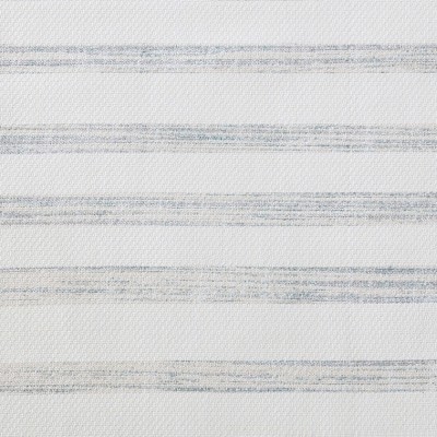 Gray Striped Coastal Fabric Shower Curtain