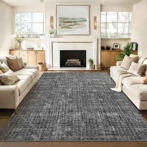 GOCAPTAIN Large Bedroom Rug Solid Minimalistic Area Rug for Living Room Non Skid Dining Room Rugs Stain Resistant Area Rug Washable Dorm Rugs - 1 of 4