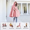 Catalonia Womens Oversized Plush Fleece Wearable Blanket Hooded Wrap Sweater with Hand Pockets, Open Front No Sleeve Cape Shawls, Cozy Gift for Woman - 4 of 4