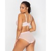 Curvy Couture Women's Mesh High Cut Brief Panty Sunset Glow - 3 of 3