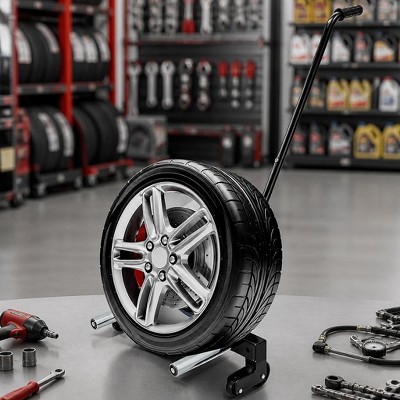 Tire Dolly, 500 lb Steel Wheel Moving Cart with Adjustable Frame for ...