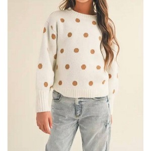 Girl Polka Dot Sweater - Heart & Arrow - 1 of 4