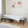 vidaXL Black Metal Single Bed Frame with Sturdy Powder-Coated Steel Construction - 2 of 4
