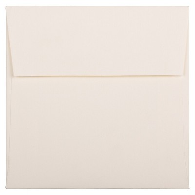 JAM Paper 6 x 6 Square Strathmore Invitation Envelopes Natural White Wove 191278