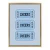 Kate & Laurel All Things Decor 18"x24" Cheers Blue Ticket Framed Canvas by Alli Standefer Bright Gold - 2 of 4