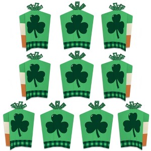 Big Dot of Happiness St. Patrick's Day - Table Decorations - Saint Paddy's Day Party Fold and Flare Centerpieces - 10 Count - 1 of 4
