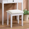 Makeup Vanity Table and Stool Set, White - 4 of 4