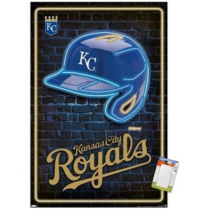Trends International MLB Kansas City Royals - Neon Helmet 23 Unframed Wall Poster Prints - 1 of 4