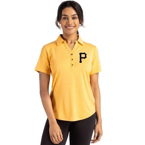 Pittsburgh Pirates Cutter & Buck Forge Eco Stretch Recycled Womens Short Sleeve Polo - 1 of 1