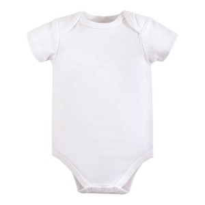 Luvable Friends Cotton Bodysuits 1pk, White - 1 of 1