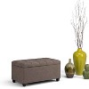 CAVINAS Faux Leather Storage Ottoman Bench,Upholstered Ottoman with Tufted Diamond Detail for Living Room,Bedroom - 4 of 4