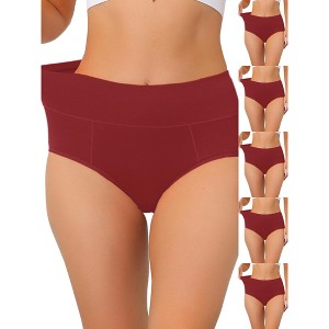 INSPIRE CHIC Women's High-Waisted Available in Plus Size Tummy Control Briefs 6 Packs - 1 of 4
