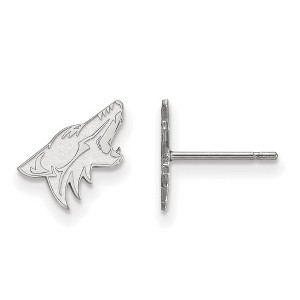Black Bow Jewelry Sterling Silver Arizona Coyotes NHL Stud Earrings - 1 of 3