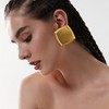SOHI Women's Antique Gold The Slab Drop Earrings - 4 of 4