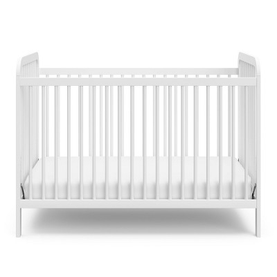 White Pine Wood 3-in-1 Convertible Crib with Adjustable Height
