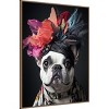 Amanti Art The Regal French Bulldog by Mowzu  Framed Canvas Wall Art - 2 of 4