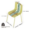 4-Piece Minimalist Patio Chair Set with Sturdy Metal Legs, Indoor Outdoor Armless Chairs for Porch, Garden or Balcony-The Pop Home - 4 of 4