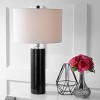 JONATHAN Y 27" Marble/Crystal Brooks Table Lamp (Includes LED Light Bulb) Black: Linen Shade, Brass Base, UL Listed - 2 of 4