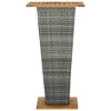 vidaXL Bar Table Gray 23.6 in.x23.6 in.x43.3 in. Poly Rattan and Solid Acacia Wood - 2 of 4
