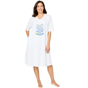 Only Necessities Plus Size  Graphic Sleepshirt - 1 of 4