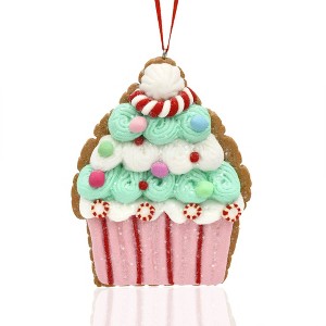 Gloria Duchin Clay Frosted Pink Cupcake Tree Ornament - 1 of 3