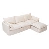 93.31" Modular Sectional Sofa Couch, Modern L-Shaped Sofa with Movable Ottoman, 4-Seater Upholstered Couch for Living Room, Apartment, or Office - 3 of 4