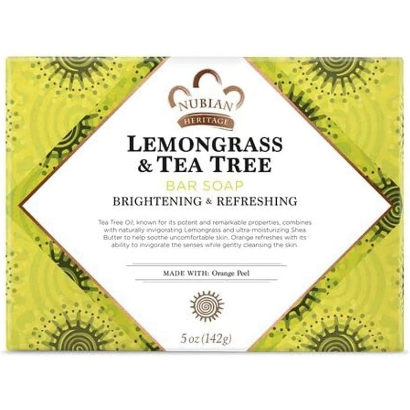 Nubian Heritage Brightening and Refreshing Lemongrass and Tea Tree Bar Soap - 5 oz, 2 of 6