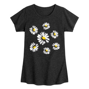 Girls' - Instant Message - Daisies Fitted Short Sleeve Graphic T-Shirt - 1 of 4