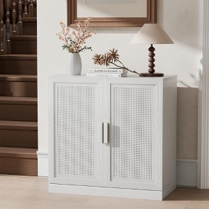 Dovelina Accent Storage Cabinet with Adjustable Shelves-Rattan Door - 1 of 4
