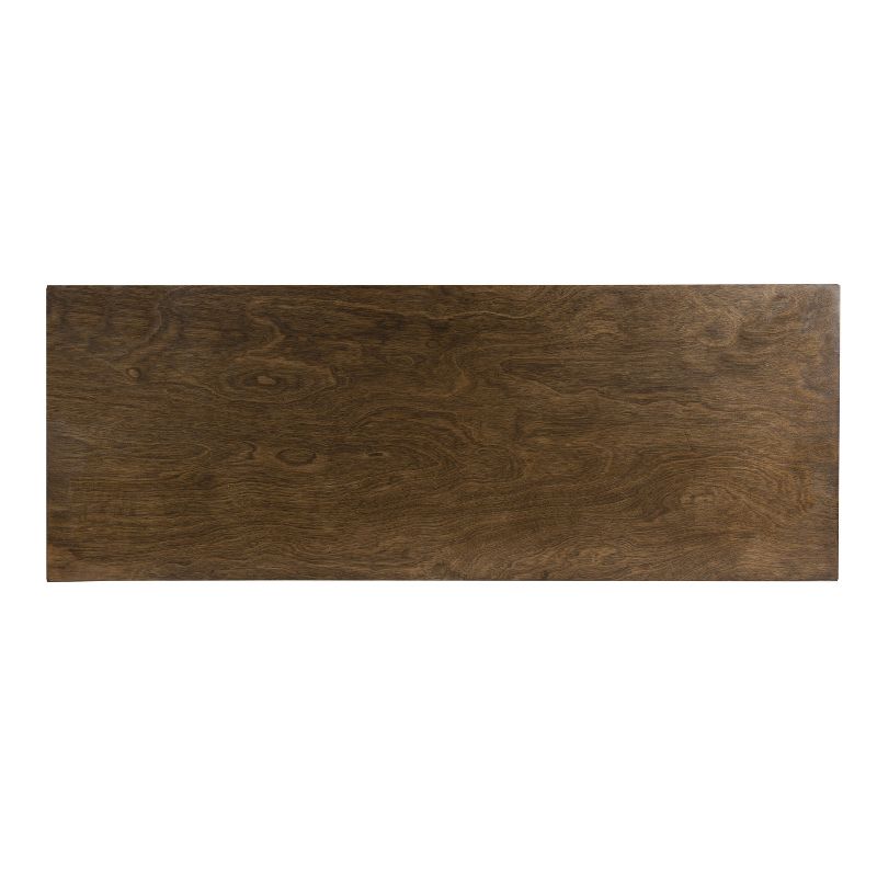 Kate and Laurel Lillian Rectangle MDF Bench, 36x14.5x20, Rustic Brown, 5 of 9