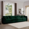 Modern Upholstered 4 Seater Fabric Sofa with Comfortable Back Cushions, Seat Cushions and Pillows, Light Beige Corduroy Sofa , - 2 of 4