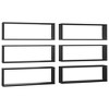 vidaXL Wall Cube Shelves 6 pcs Black 31.5 in.x5.9 in.x10.4 in. Engineered Wood - 2 of 4
