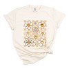 Simply Sage Market S.W.Smiley Checkered Smiley Face Flowers Garment Dyed Tee - M - Ivory - 2 of 4