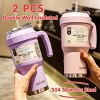 Steel Insulated Mugs i Break Reusable For Hot And Cold Drinks, Ldeal For Water, lced Tea, Coffee, Car Mugs Tumblers With Handle And Straw - 4 of 4