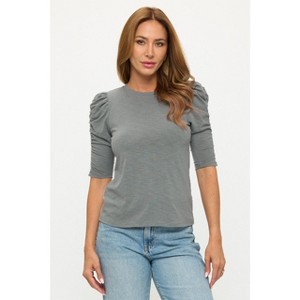 WEST K Women's Sabine Ruched Sleeve Knit Top - 1 of 4