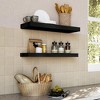 Sorbus 2 Pack 35” Solid Wood Floating Shelves - for Bathroom Decor, Books, Bedroom & Living Room - 2 of 4