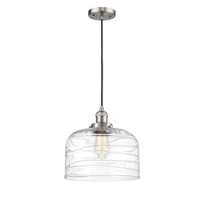 Bell - 1 Light Cord Hung Mini Pendant In Industrial Style-8 Inches Tall and 12 Inches Wide - 1 of 1