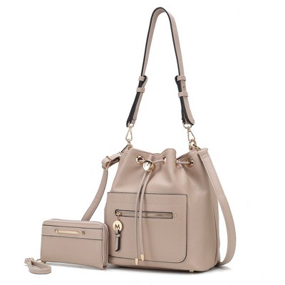 MKF Collection Larissa Vegan Leather Women’s Bucket Hobo Handbag with Wallet by Mia K