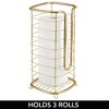 Mdesign Metal Free Standing Toilet Paper Stand, Holds 3 Rolls : Target
