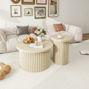 KIGFTSOD Coffee Table Set of 2, Round Coffee Table, Modern Side Tables Accent End Table for Living Room, Apartment - 1 of 4