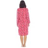 Casual Nights Women's Printed Fleece Snap-Front Lounger House Dress - 3 of 3